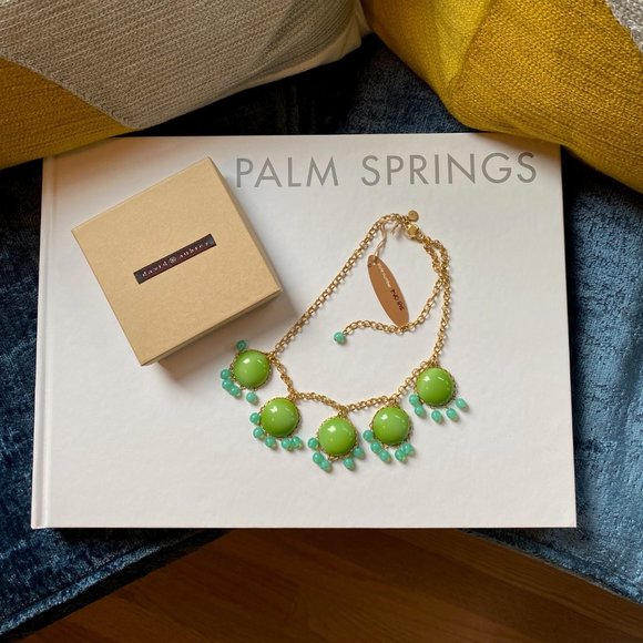 NWT David Aubrey Green Bubble Chain Statement Necklace (Original Packagi… - Picture 3 of 13